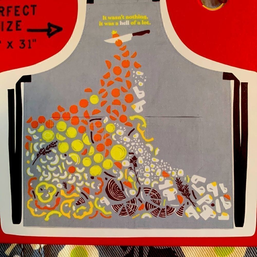 Blue Q Apron Heavy Cotton - “It Wasn’t Nothing, It Was a Hell of a Lot”